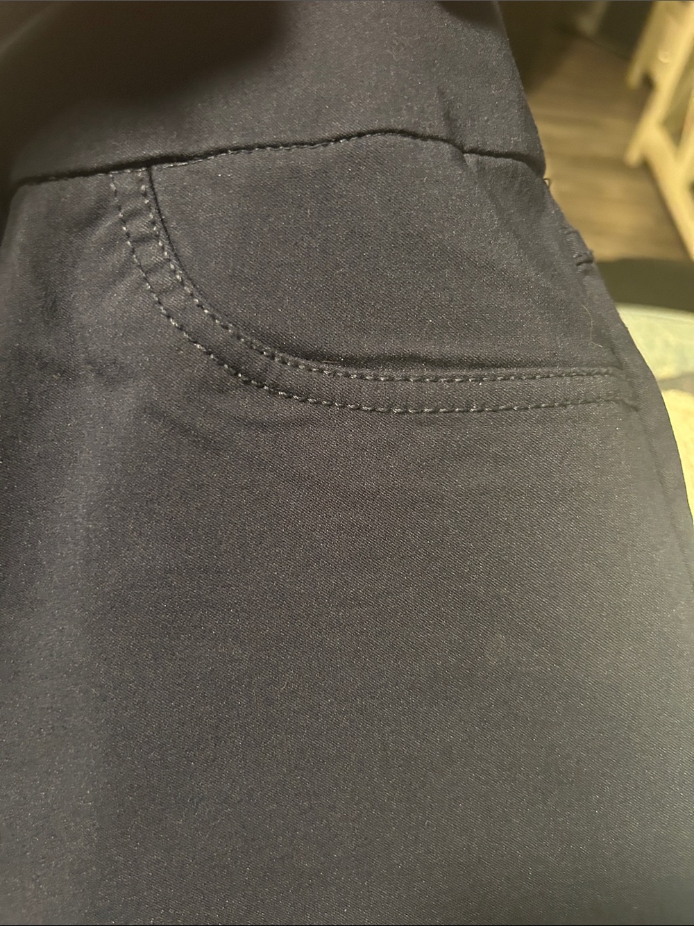Women's Navy Stretch Ruby Rd Capri - Picture 5 of 5